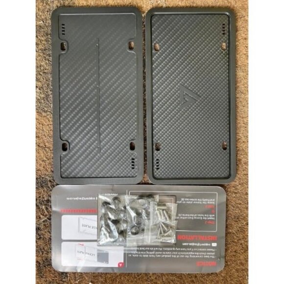 Silicone License Plate Frames,2 Pack Black Side-Opening License Bracket Holder - Picture 1 of 1